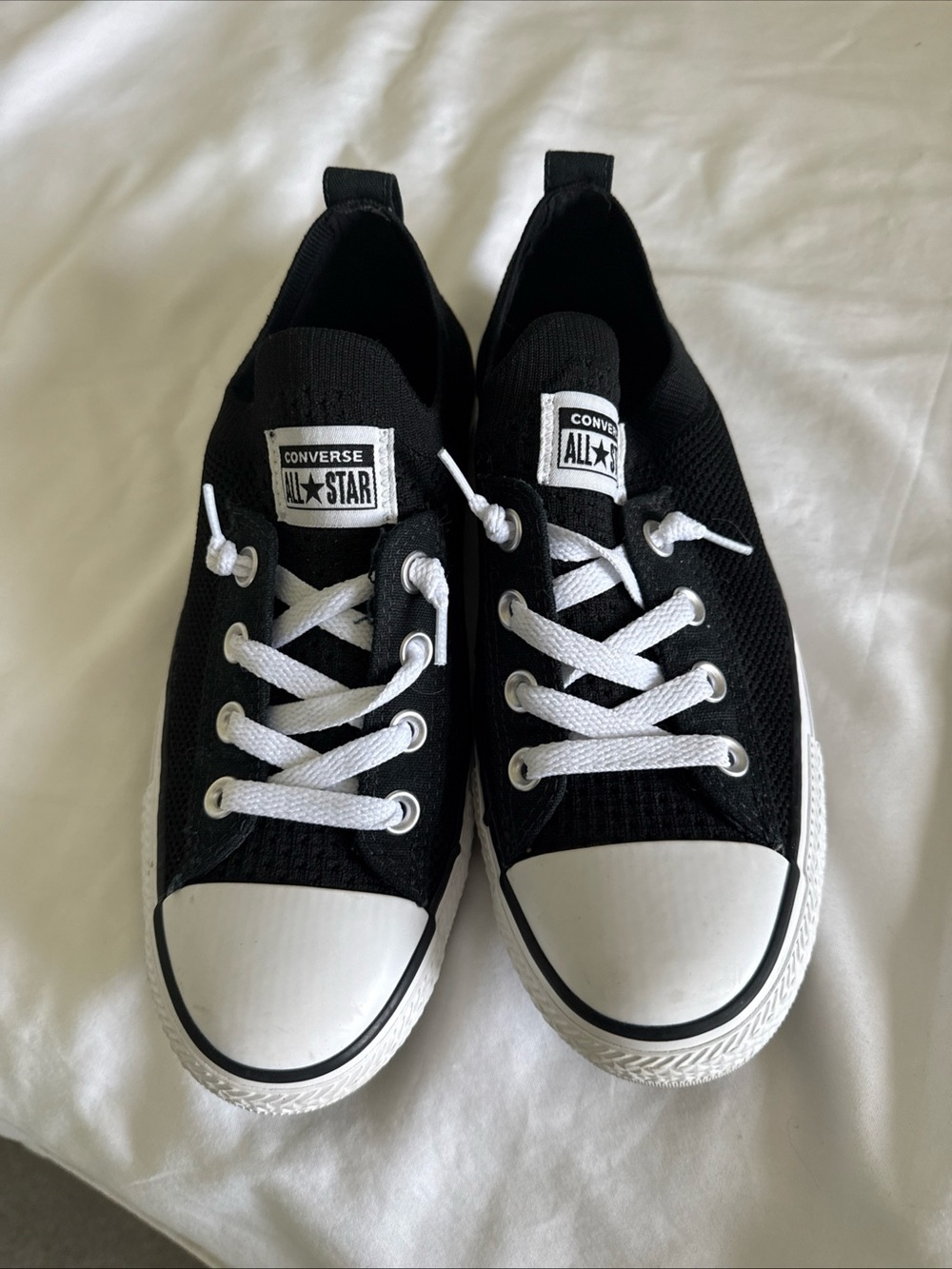 Converse Women’s Chuck Taylor All Star Low Top Sneakers - Black/White - Picture 9 of 9